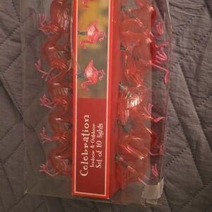 Flamingo Christmas lights!